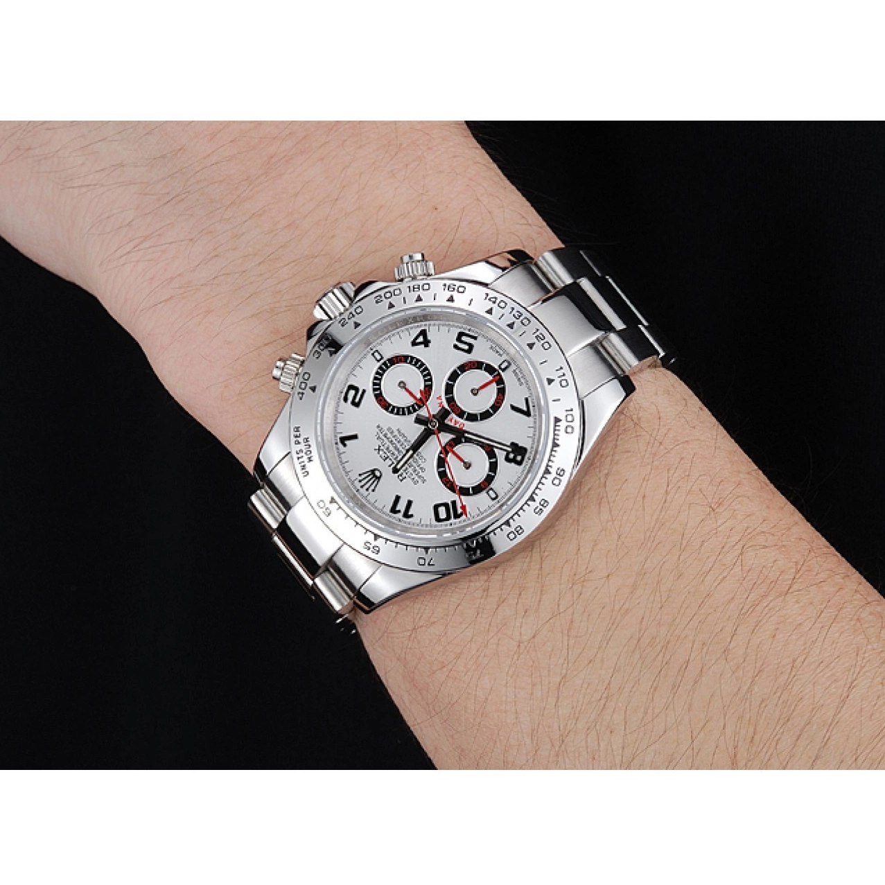 Aaa replica watch Stainless Cosmograph Bezel Rolex 1454242 Daytona White Dial Steel White 0716